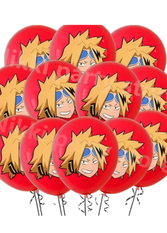 Anime My Hero Academia Denki Kaminari Birthday Decoration Round Balloon