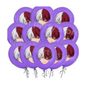 Anime My Hero Academia Shoto Todoroki Birthday Decoration Round Balloon