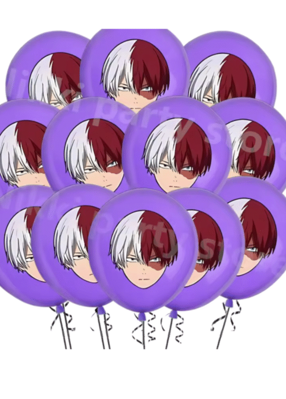 Anime My Hero Academia Shoto Todoroki Birthday Decoration Round Balloon