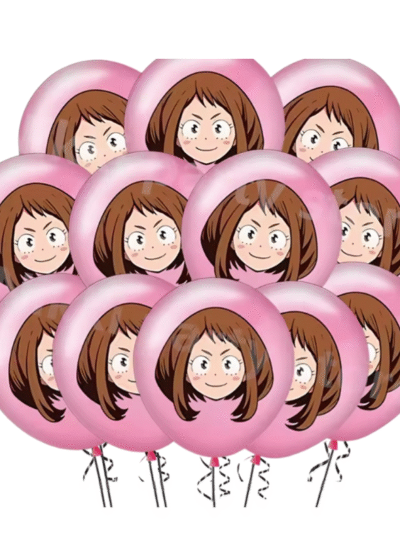 Anime My Hero Academia Ochaco Uraraka Birthday Decoration Round Balloon