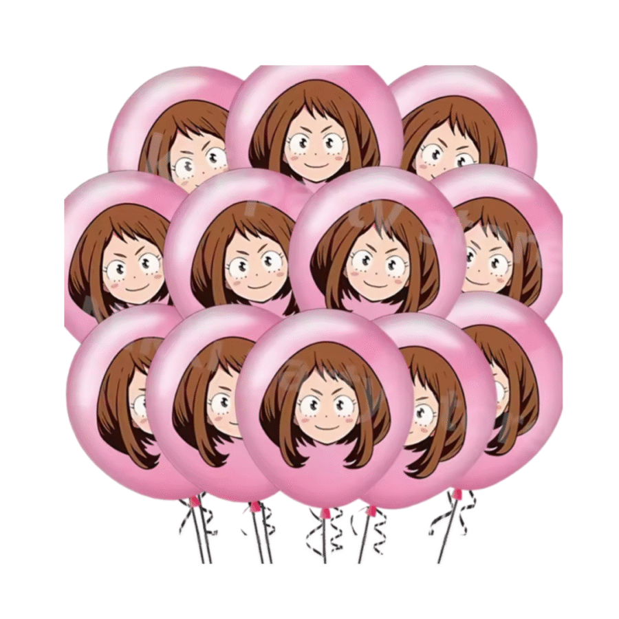 Anime My Hero Academia Ochaco Uraraka Birthday Decoration Round Balloon Anime My Hero Academia Ochaco Uraraka Birthday Decoration Round Balloon