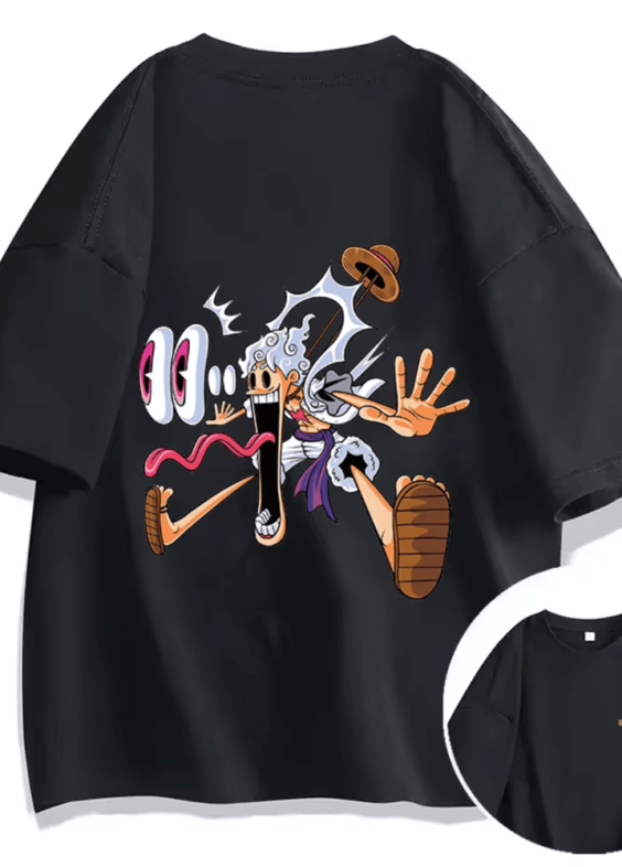 One Piece Luffy Gear 5 Anime Printed T-Shirt