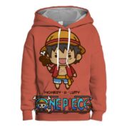100-160cm One Piece Anime Monkey D. Luffy Hoodie