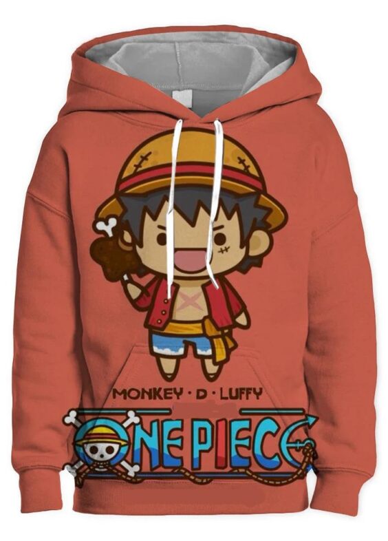 100-160cm One Piece Anime Monkey D. Luffy Hoodie
