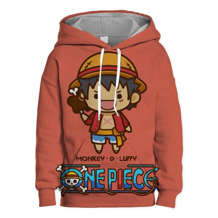 100-160cm One Piece Anime Monkey D. Luffy Hoodie 100-160cm One Piece Anime Monkey D. Luffy Hoodie