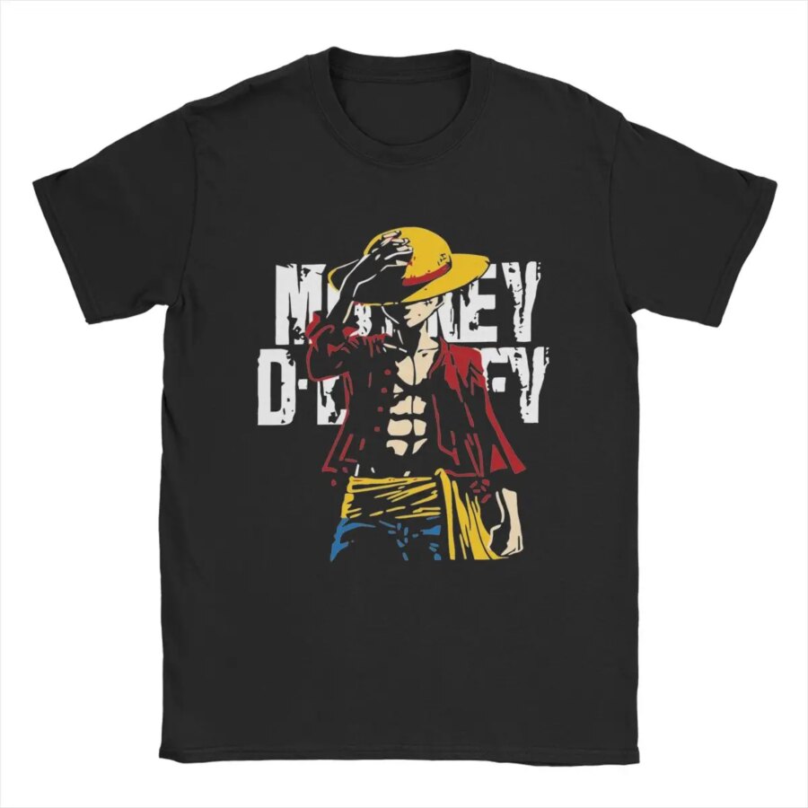 Anime One Piece Monkey D. Luffy Printed T-Shirt For Men