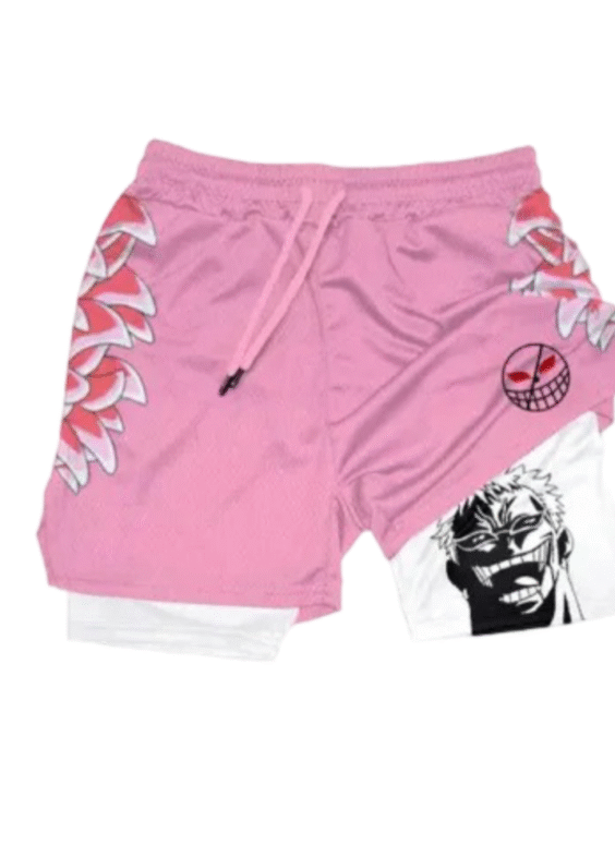 One Piece Anime Donquixote Doflamingo Double Layer Sports Shorts