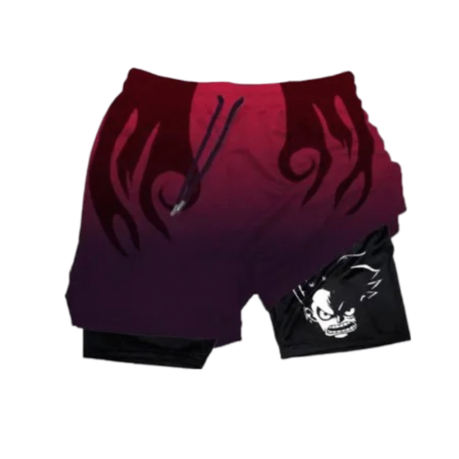One Piece Anime Monkey D. Luffy Double Layer Sports Shorts One Piece Anime Monkey D. Luffy Double Layer Sports Shorts