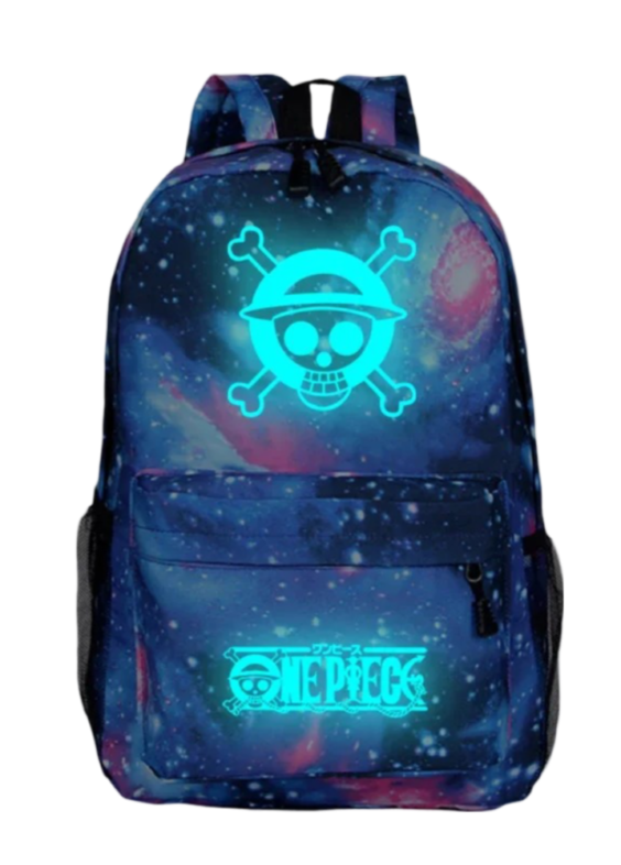 One Piece Anime Straw Hat Skull Luminous Student Backpack