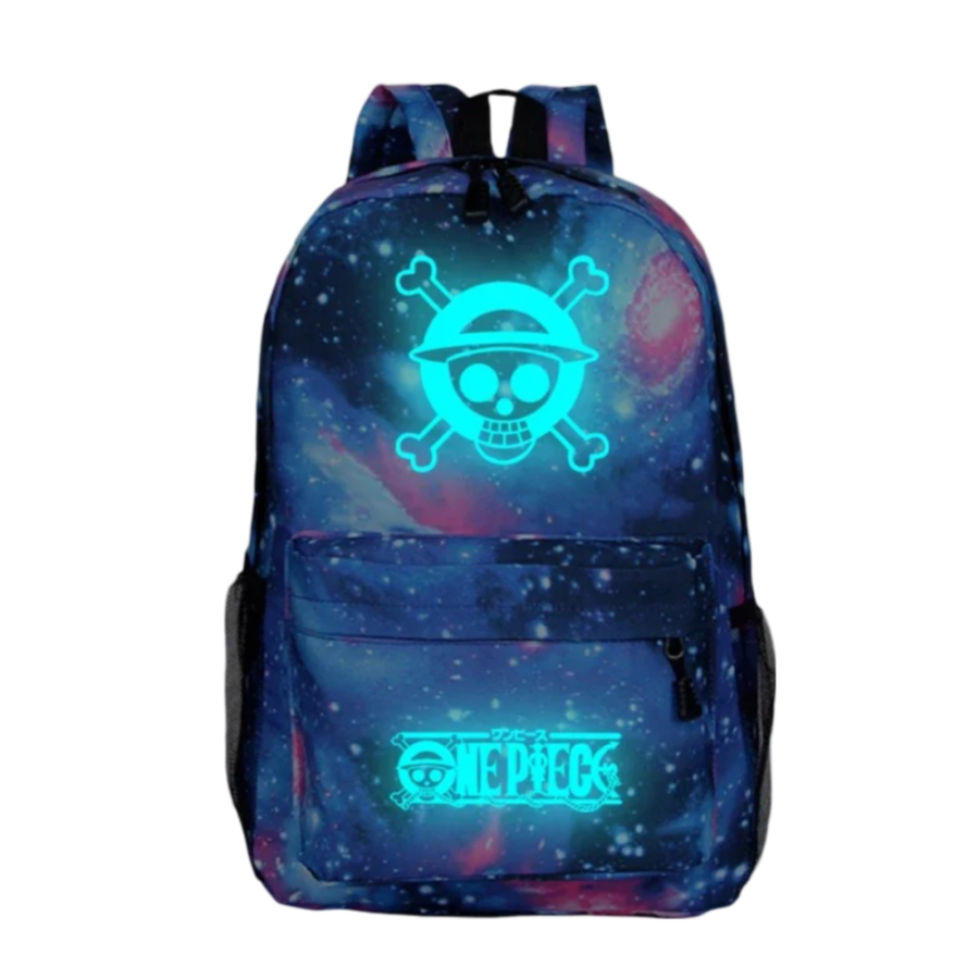 One Piece Anime Straw Hat Skull Luminous Student Backpack