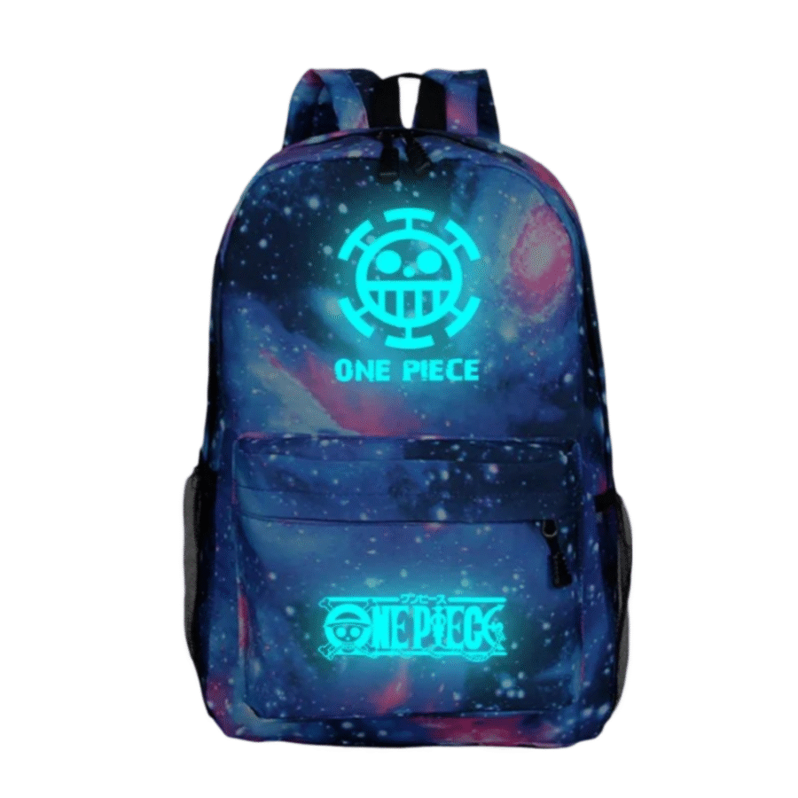 Anime One Piece Trafalgar D. Law Symbol Luminous Backpack For Students Anime One Piece Trafalgar D. Law Symbol Luminous Backpack For Students