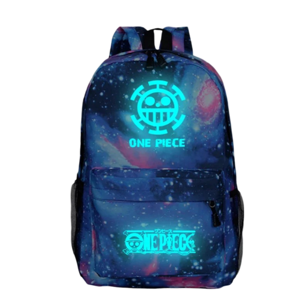 Anime One Piece Trafalgar D. Law Symbol Luminous Backpack For Students Anime One Piece Trafalgar D. Law Symbol Luminous Backpack For Students