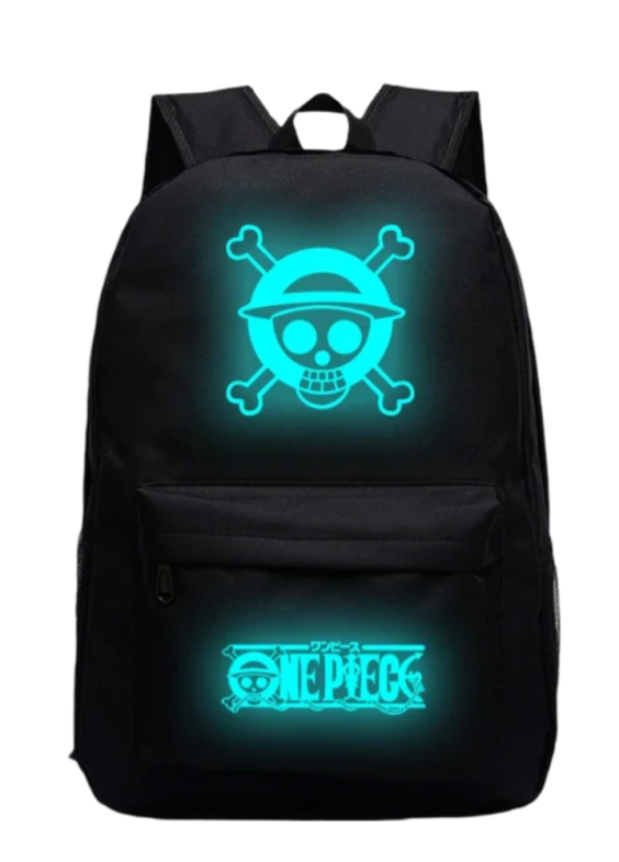 One Piece Anime Straw Hat Skull Luminous Backpack