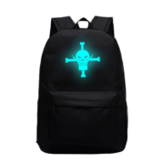 Anime One Piece Whitebeard Pirates Symbol Luminous Backpack