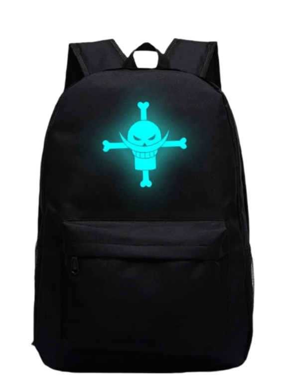Anime One Piece Whitebeard Pirates Symbol Luminous Backpack