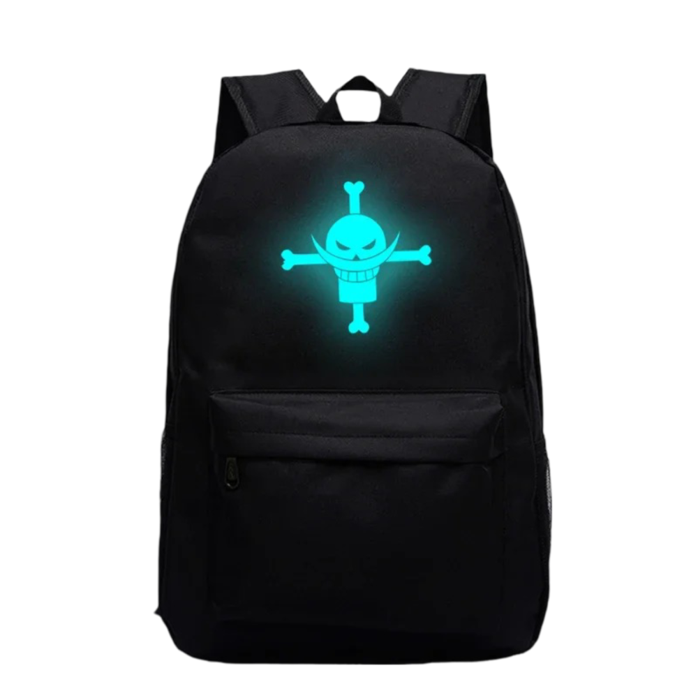 Anime One Piece Whitebeard Pirates Symbol Luminous Backpack Anime One Piece Whitebeard Pirates Symbol Luminous Backpack