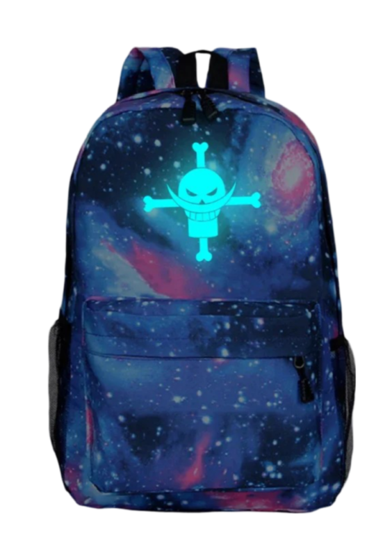 One Piece Anime Whitebeard Pirates Symbol Luminous Backpack For Students