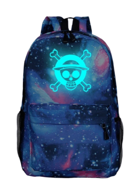 One Piece Anime Skull Design Luminous Backpack For Students