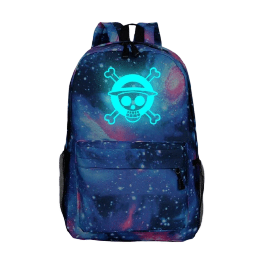 One Piece Anime Skull Design Luminous Backpack For Students One Piece Anime Skull Design Luminous Backpack For Students