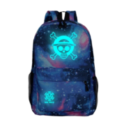 Anime One Piece Straw Hat Skull Luminous Student Backpack