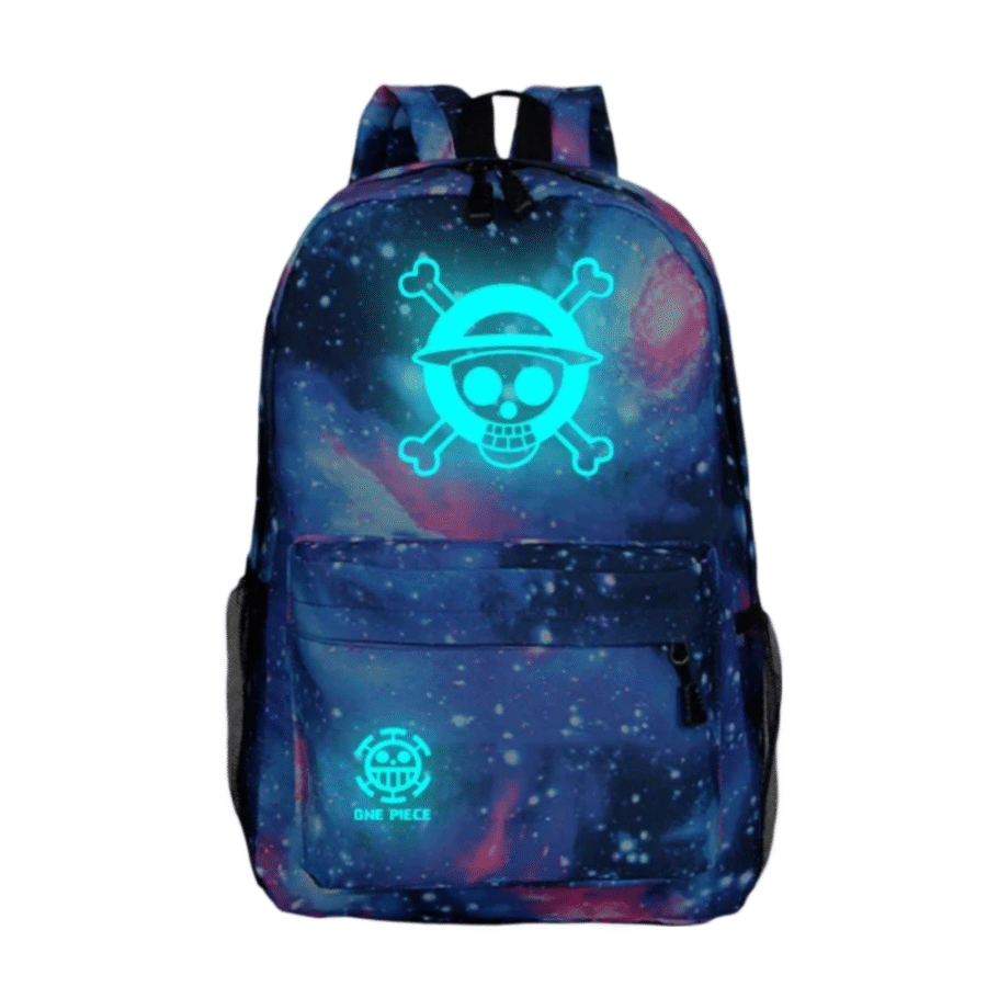 Anime One Piece Straw Hat Skull Luminous Student Backpack Anime One Piece Straw Hat Skull Luminous Student Backpack