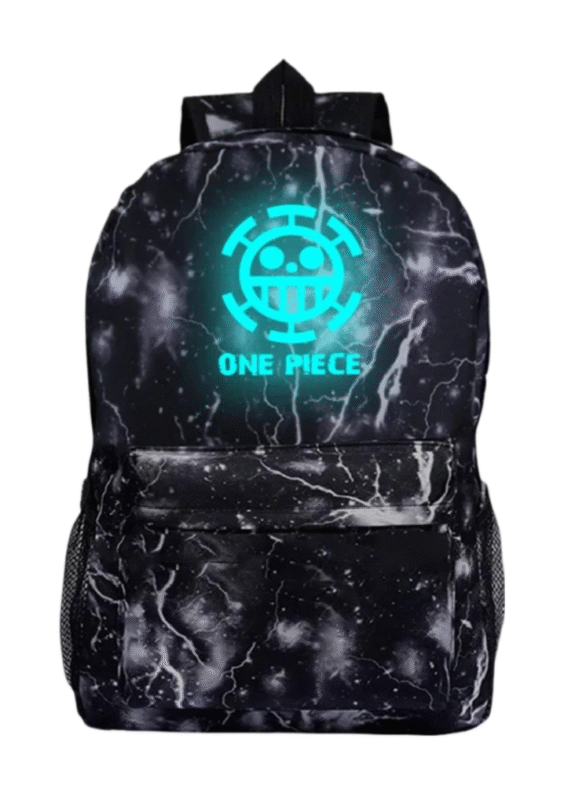 Anime One Piece Trafalgar D. Law Symbol Luminous Student Backpack