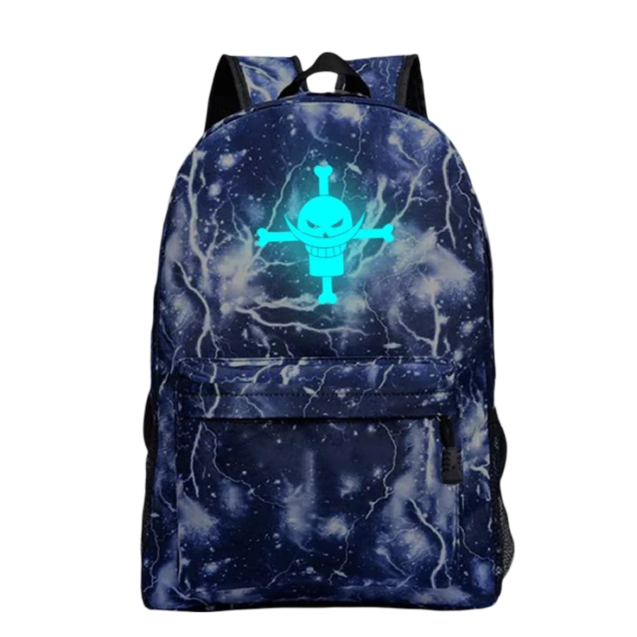 One Piece Anime Whitebeard Pirates Symbol Luminous School Backpack
