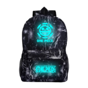 Anime One Piece Trafalgar D. Law Symbol Luminous School Backpack