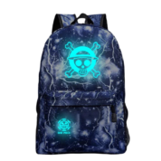 Anime One Piece Straw Hat Skull Luminous Backpack For Students