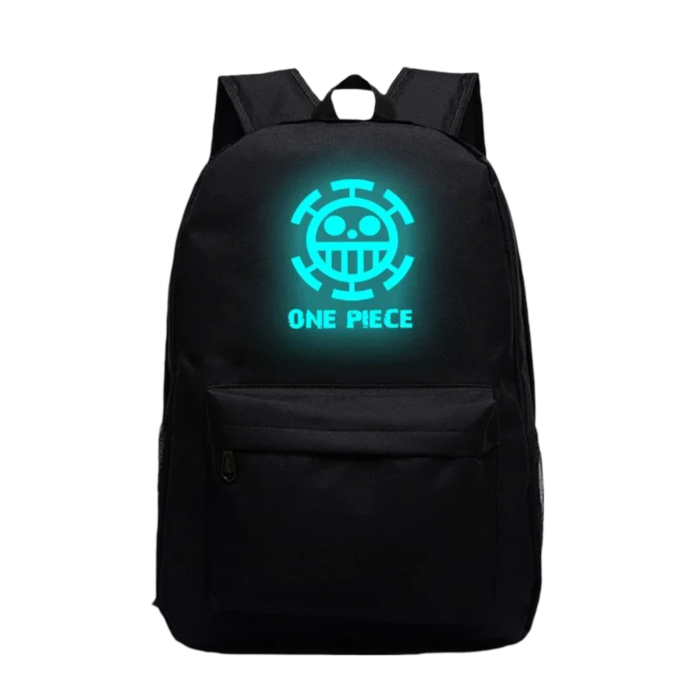 Anime One Piece Trafalgar D. Law Symbol Luminous Backpack Anime One Piece Trafalgar D. Law Symbol Luminous Backpack