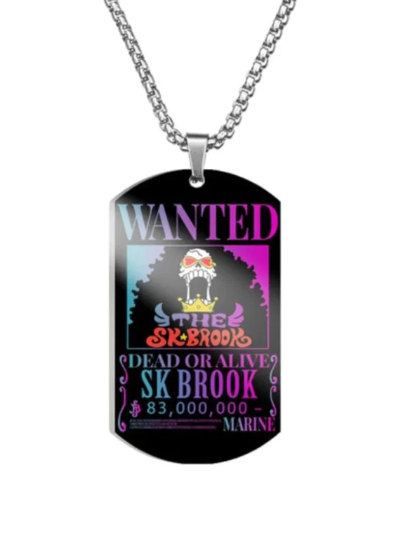 Anime One Piece Dead Or Alive SK Brook Necklace