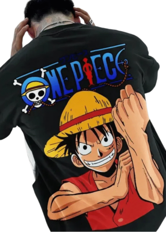 Anime One Piece Luffy Print T-Shirt