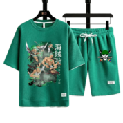 Anime One Piece Roronoa Zoro T-Shirt Shorts Set