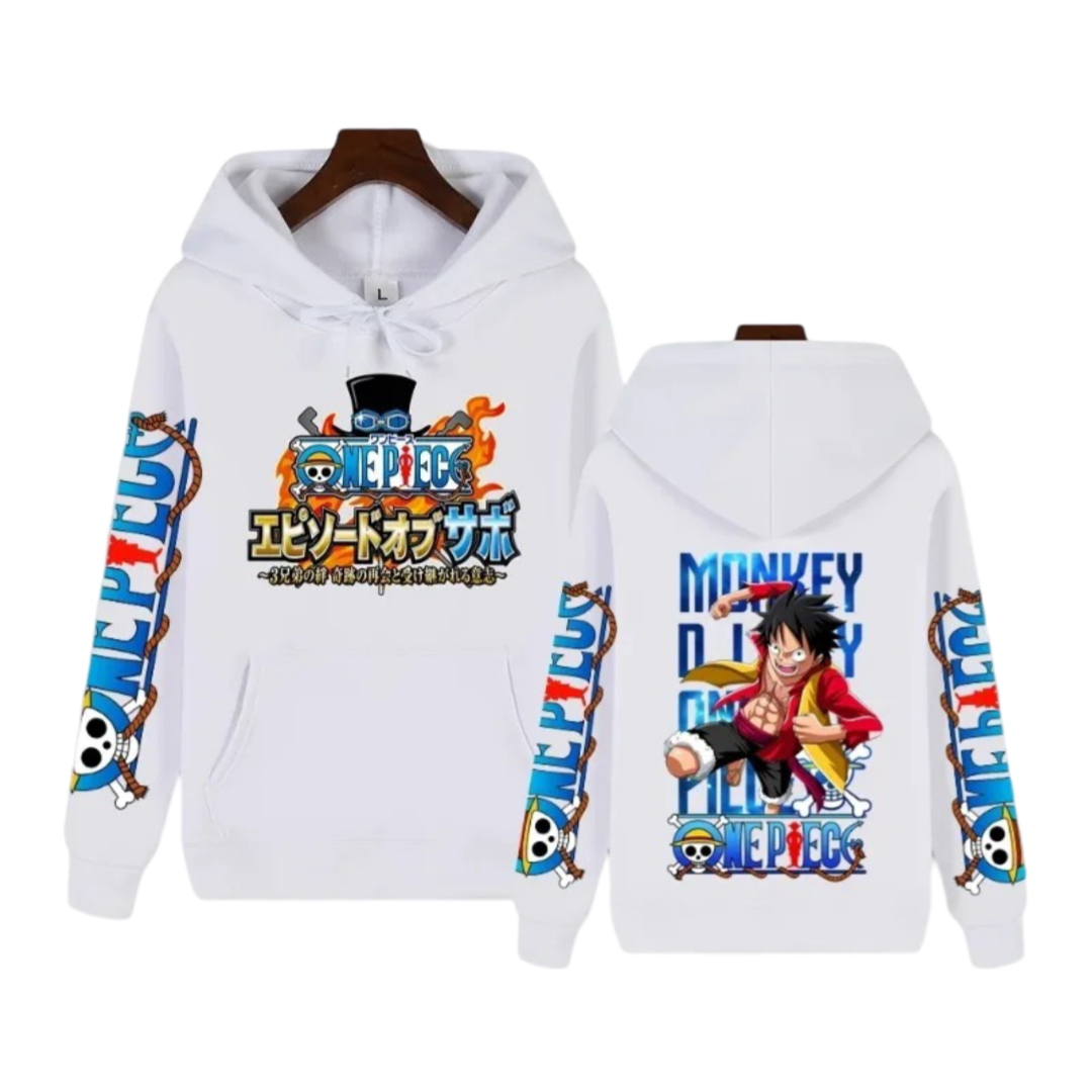 Anime One Piece Monkey D. Luffy Printed Hoodie