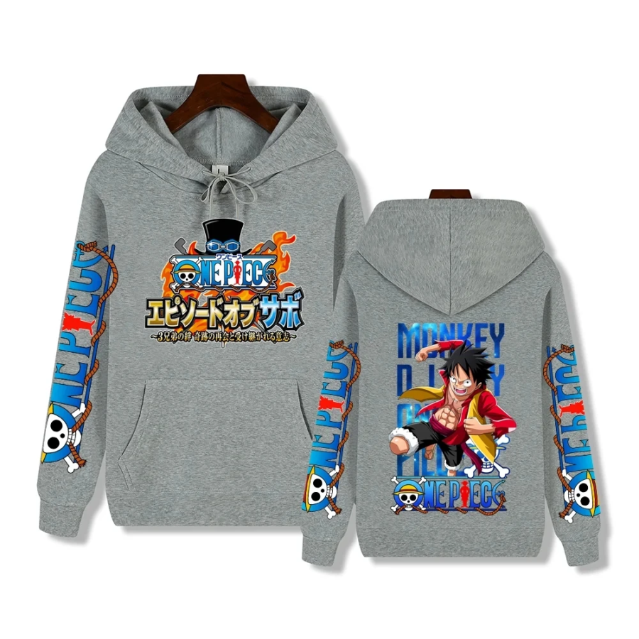 Anime One Piece Monkey D. Luffy Printed Hoodie