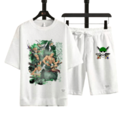 Anime One Piece Roronoa Zoro T-Shirt Shorts Set
