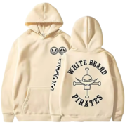 Anime One Piece White Beard Pirates Printed Hoodie