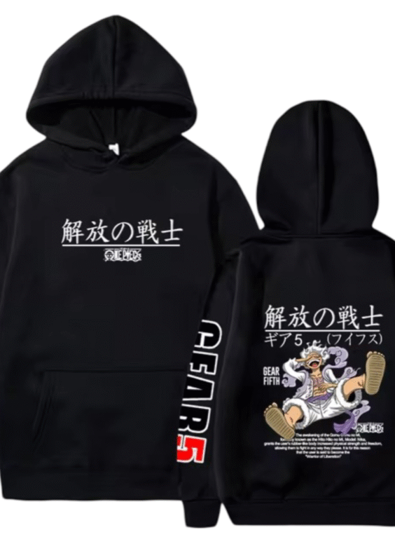 One Piece Anime Monkey D. Luffy Printed Long Sleeve Hoodie