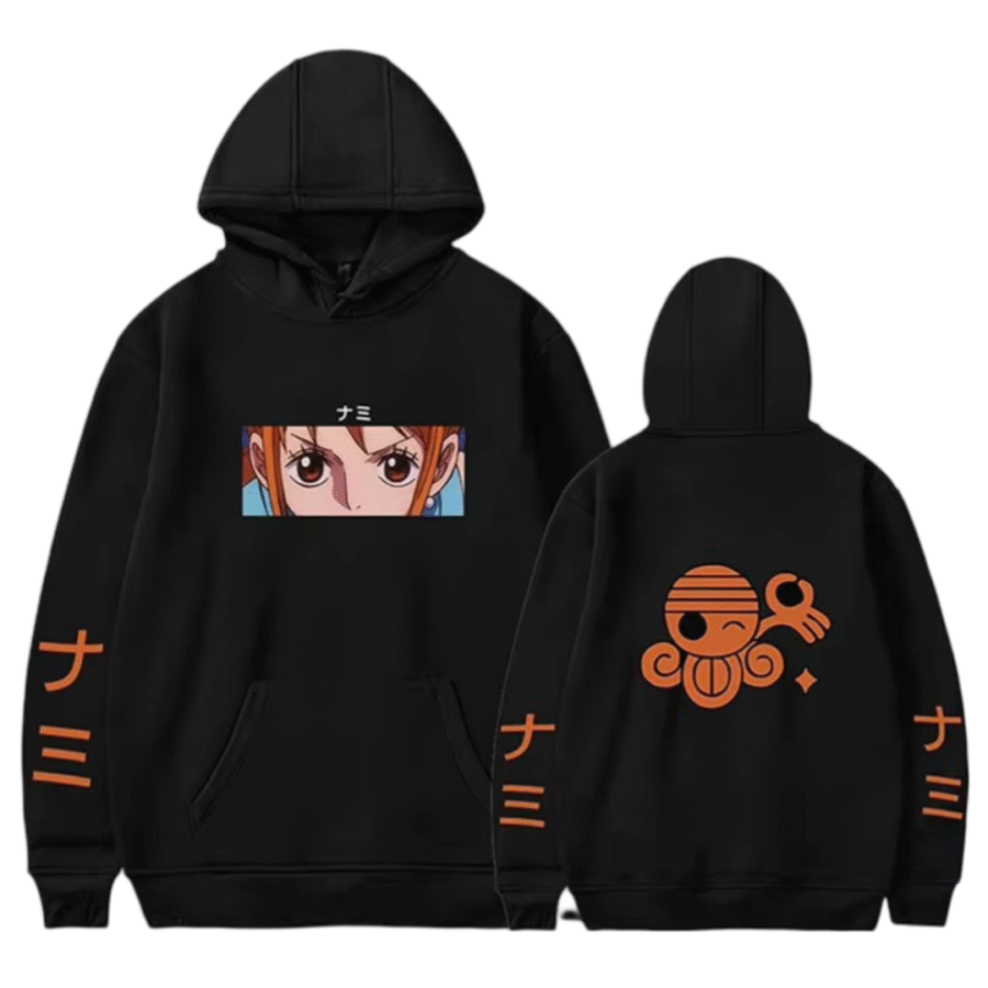 Anime One Piece Nami Printed Hoodie Anime One Piece Nami Printed Hoodie