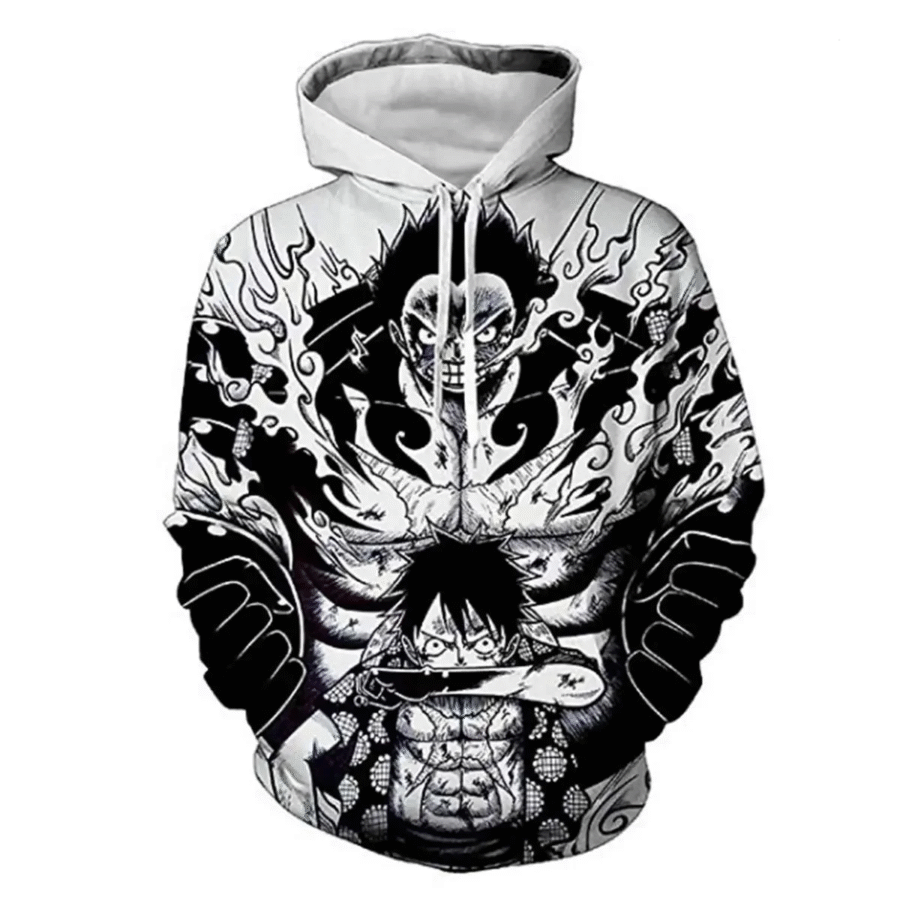 Anime One Piece Monkey D. Luffy 3D Hoodie Anime One Piece Monkey D. Luffy 3D Hoodie