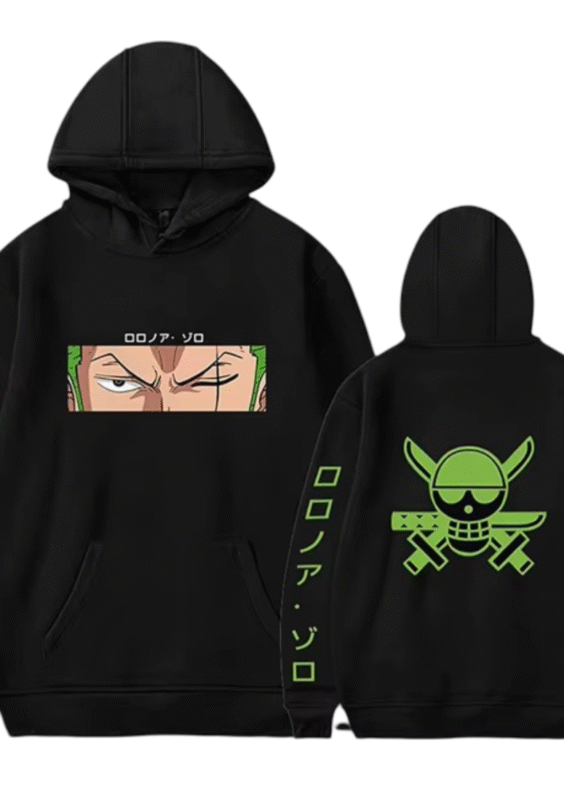 Anime One Piece Roronoa Zoro Printed Hoodie