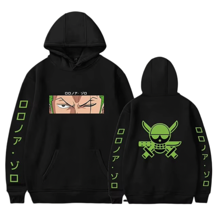 Anime One Piece Roronoa Zoro Printed Hoodie Anime One Piece Roronoa Zoro Printed Hoodie