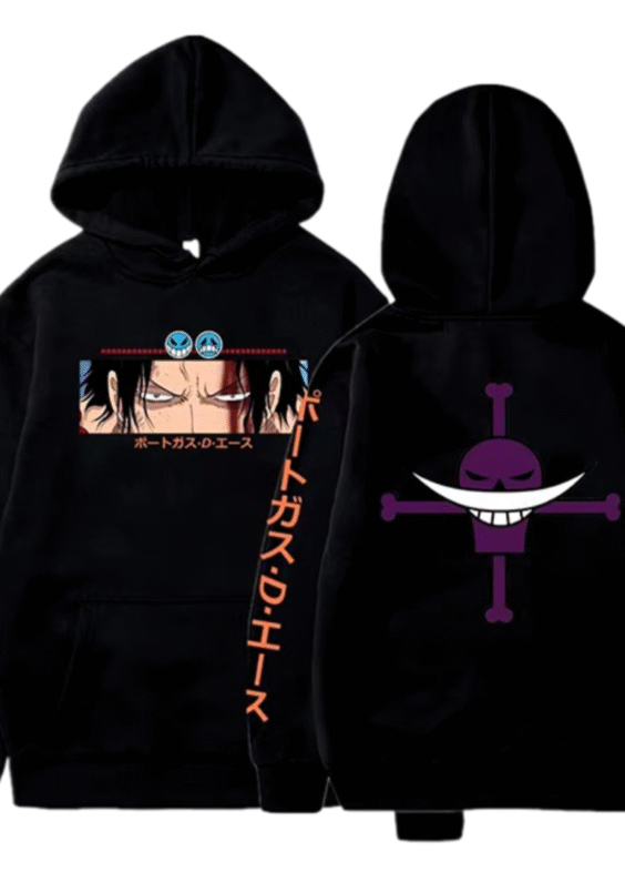 Anime One Piece Portgas D. Ace Printed Hoodie