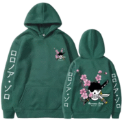 Anime One Piece Roronoa Zoro Jolly Roger Printed Hoodie