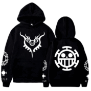 Anime One Piece Trafalgar D Water Law Tattoo Printed Hoodie
