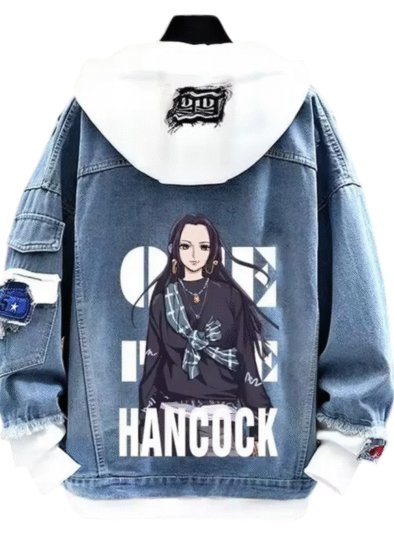 Anime One Piece Boa Hancock Printed Denim Jacket