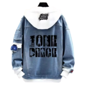 Anime One Piece Printed Denim Jacket