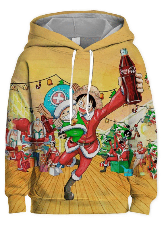 100-160cm Anime One Piece Character Casual Hoodie