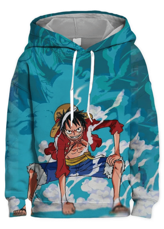 100-160cm Anime One Piece Monkey D. Luffy Hoodie