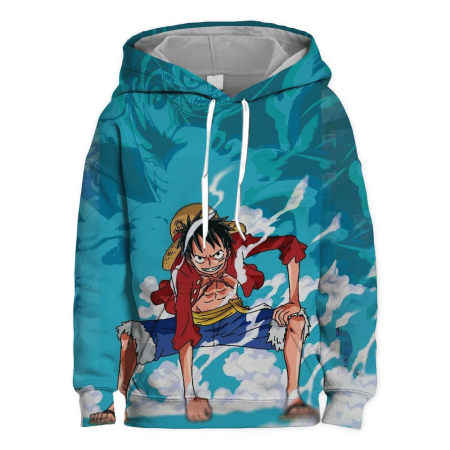 100-160cm Anime One Piece Monkey D. Luffy Hoodie 100-160cm Anime One Piece Monkey D. Luffy Hoodie